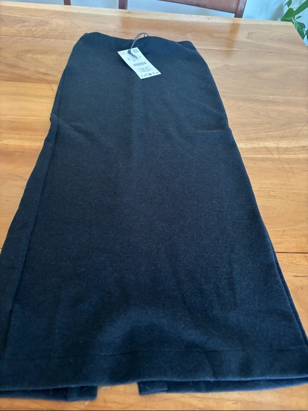 Zara Black Maxi Knit Skirt